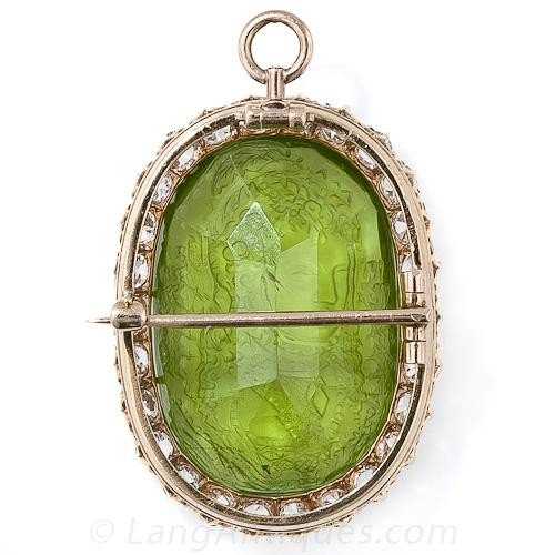 antique-carved-peridot-cameo-and-diamond-brooch-pendant-back